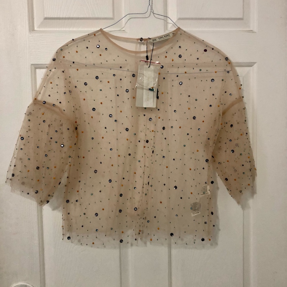 Zara sheer top